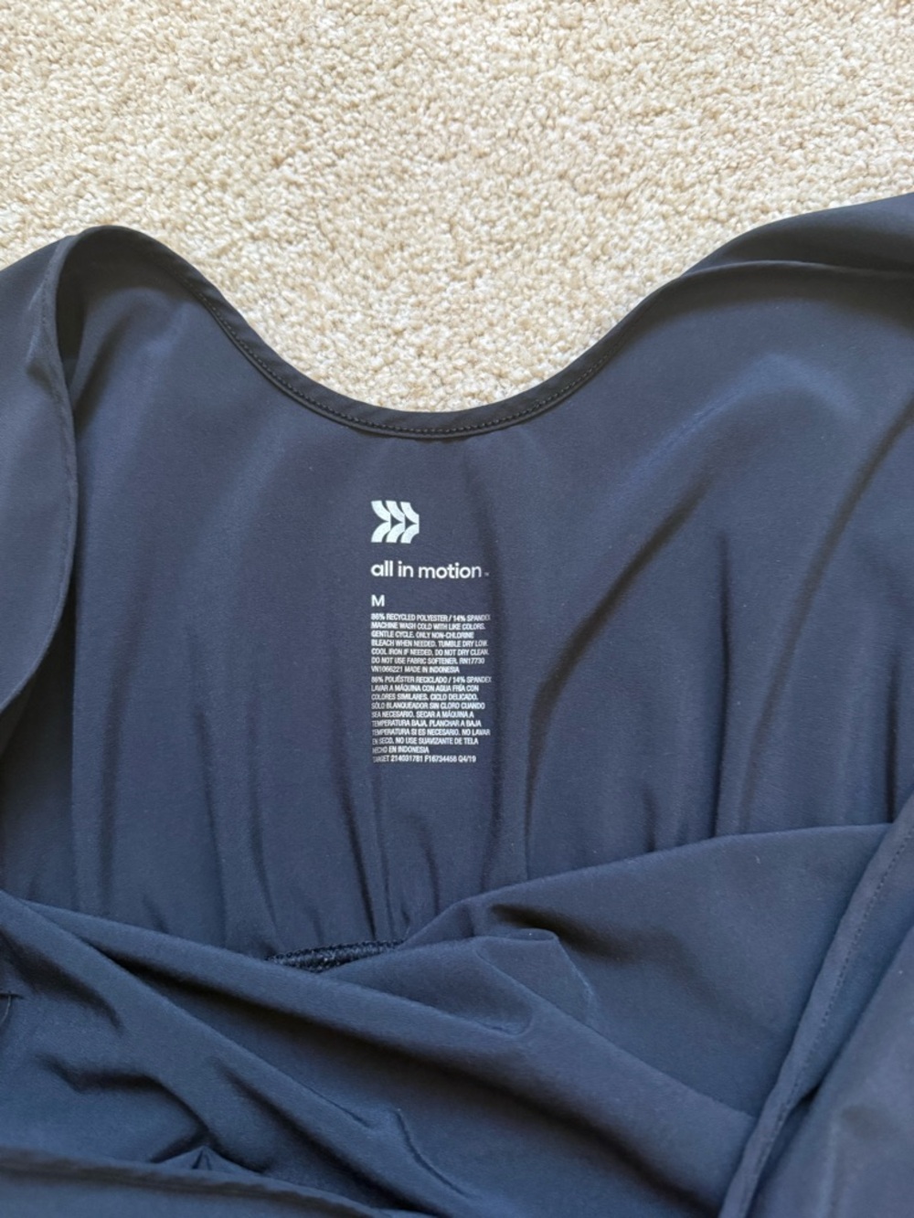 all in motion Black Sleeveless Drawstring Jumpsuit - Picture 2 of 2